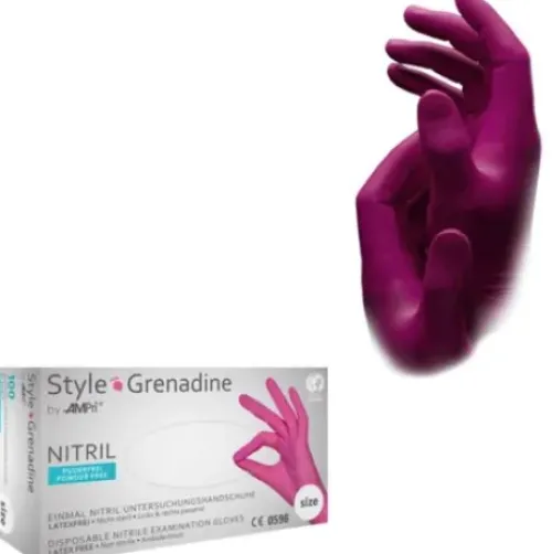 AMPri Med-Comfort Style Handschuhe Nitril puderfrei magenta New