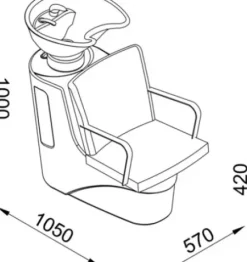 DOBI Smartline Rückwaschanlage Leo mit Stuhl Riad Hot
