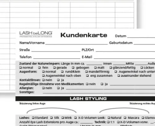 LASH beLONG Karteikarten