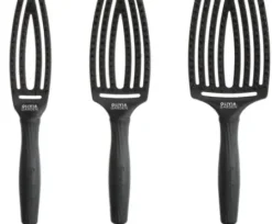 Olivia Garden Fingerbrush Care Iconic Boar & Nylon Full Black Haarbürste