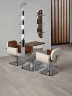Salon Ambience Doppelbedienungsplatz New York, Holzoptik Outlet