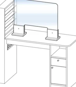 Schutzwand für Theken und Nailtische