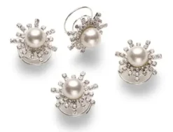 Trisa Celebride Curlies mit Perlen und Strass 2 cm New