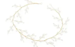 Trisa Celebride Drahtdeko in hellem gold mit kleinen Perlenblünchen Clearance