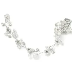 Trisa Celebride Haarkamm mit Perlen und Strass und zarter, formbarer Drahtdeko Discount