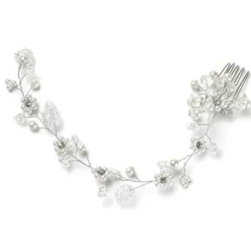 Trisa Celebride Haarkamm mit Perlen und Strass und zarter, formbarer Drahtdeko Discount